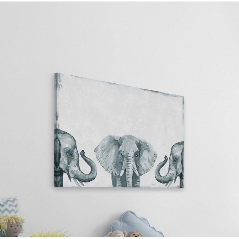 «Elephant Face-Off», reproduction sur toile tendue, H 12 po x l 18 po x P 1,5 po
