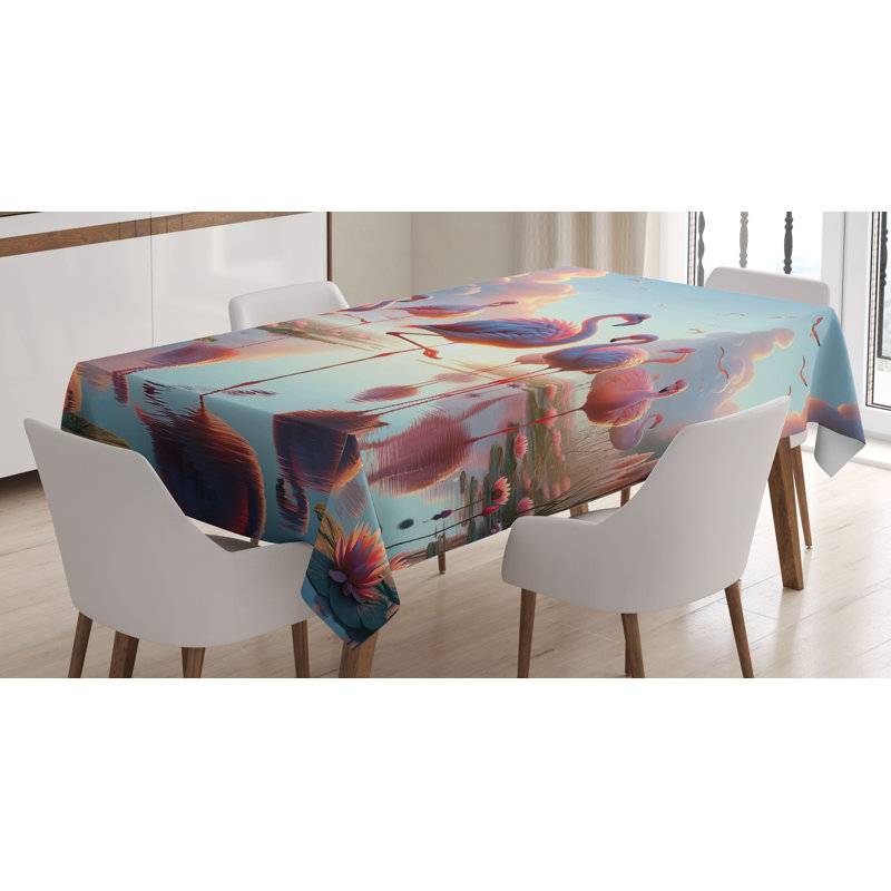 Euharlee Rectangle No Pattern Microfiber Tablecloth, 70" Rectangle