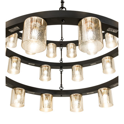 Loxley 44 - Light Dimmable Tiered Chandelier