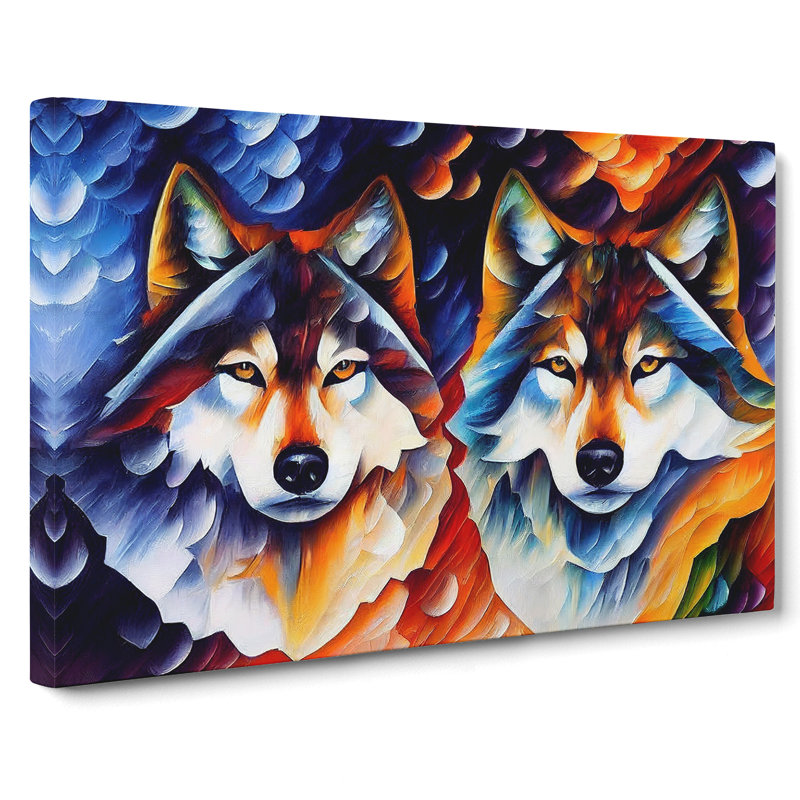Wolf Painting Vol.1 Abstract - Wrapped Canvas