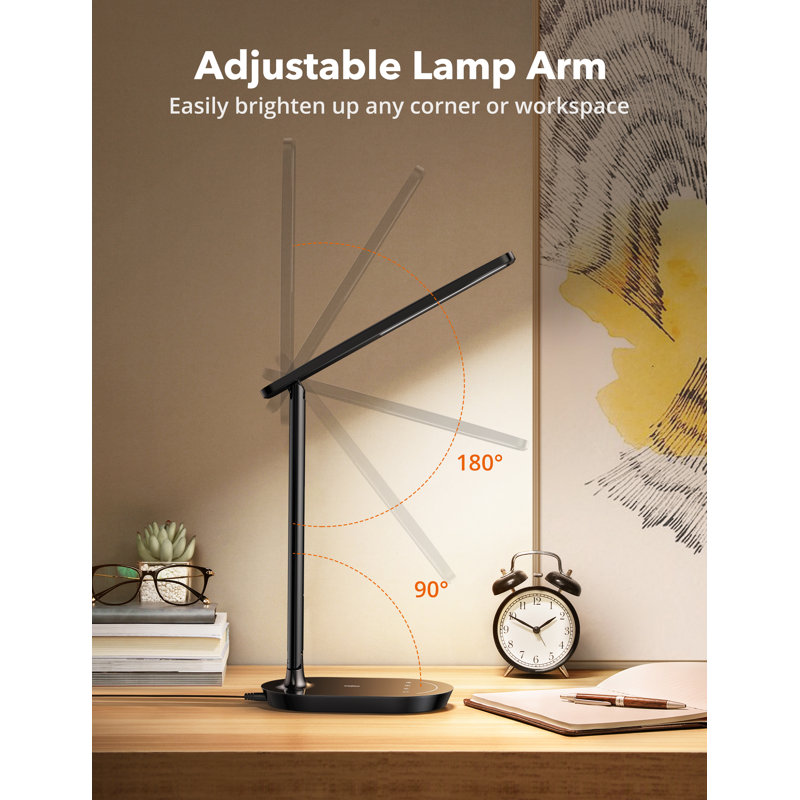 Lampe de bureau 4,7 po noire USB