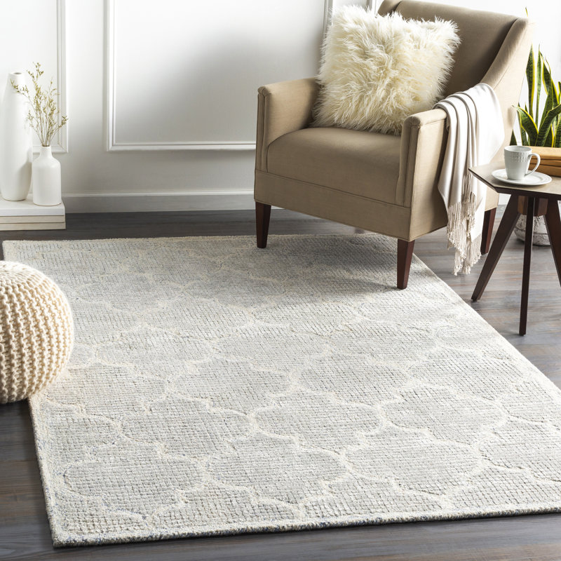 Palm Hand Tufted Geometric Indoor Rug, Rectangle 9' x 12'