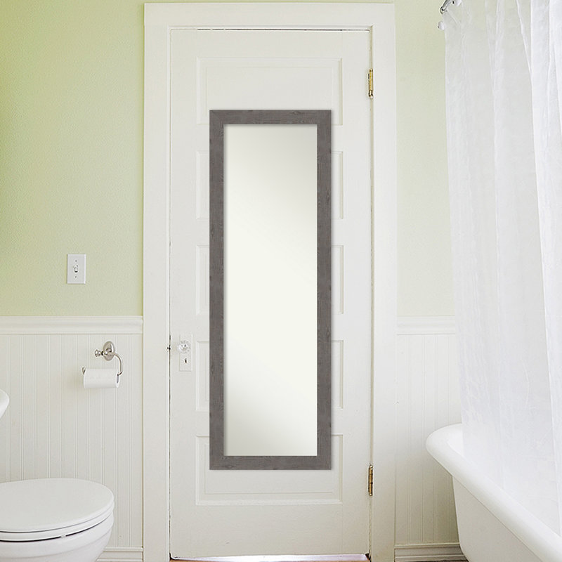 Miroir de porte non biseauté Barossa, Gris planche rustique étroit