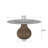 Ikerne Gray Dark Wood Dining Table With Lazy Susan Round For 6-8-1630024162