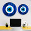 Décoration murale miroir bleu et blanc Evil Eye-1023256729