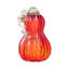 Gourde en verre rouge 8,5 "avec paillettes