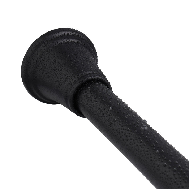 Codas 72'' Straight Shower Curtain Rod, Matte Black