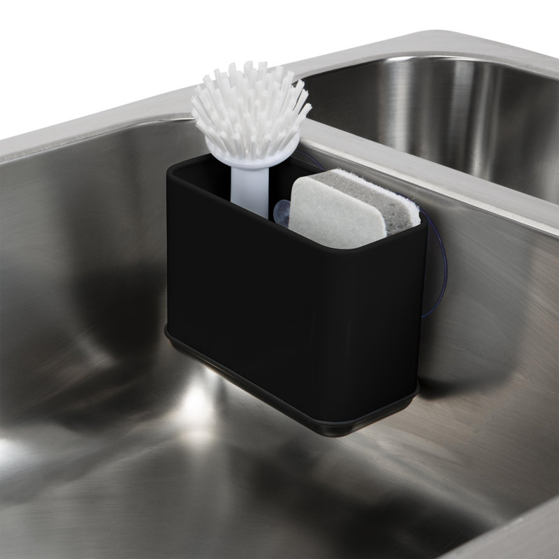Matte Black Ceramic Suction Sink Caddy