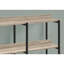 Console contemporaine à 3 niveaux, console moderne taupe et noire à 3 niveaux