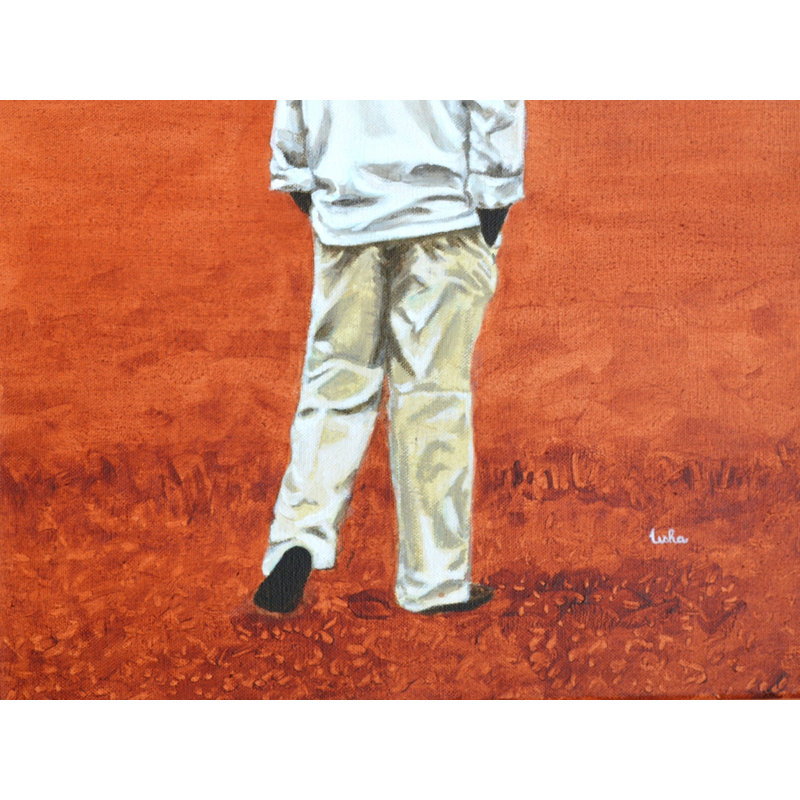 Pensif - A Deep Think - Peinture acrylique | Acrylique sur toile | Par Usha Shantharam