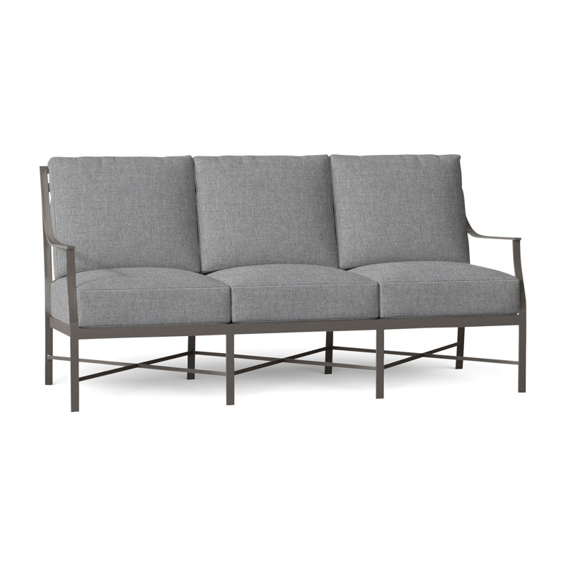 Monaco Aluminum Sofa - Slate Gray, Slate Gray, No Welt, Verona Mist
