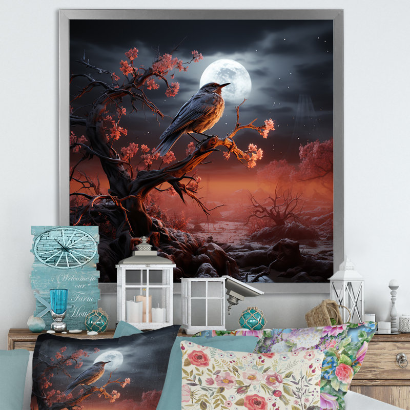 Les couches texturées créent des ciels mixtes - impressions murales d'oiseaux, H 24 po x l 24 po x P 1 po