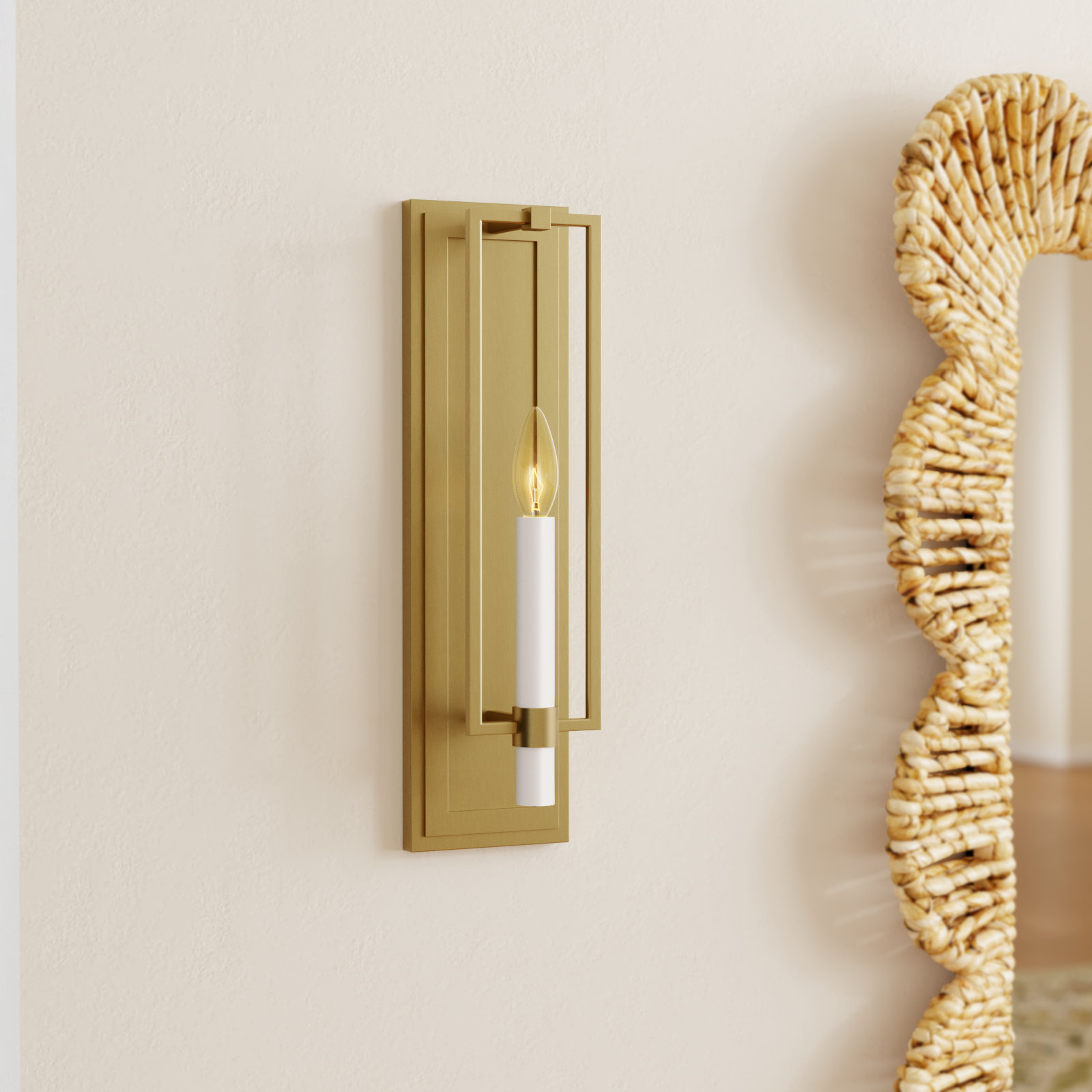 Annabel Single Light Dimmable Candle Wall Light