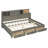 Wooden Daybed With 3 Storage Drawers, Upper Soft Board, Shelf, And A Set Of Sockets And USB Ports-684750776-684750779