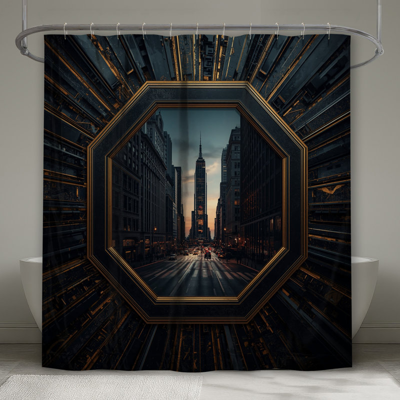 Rideaux de douche City Skyline, L 70 po x H 84 po