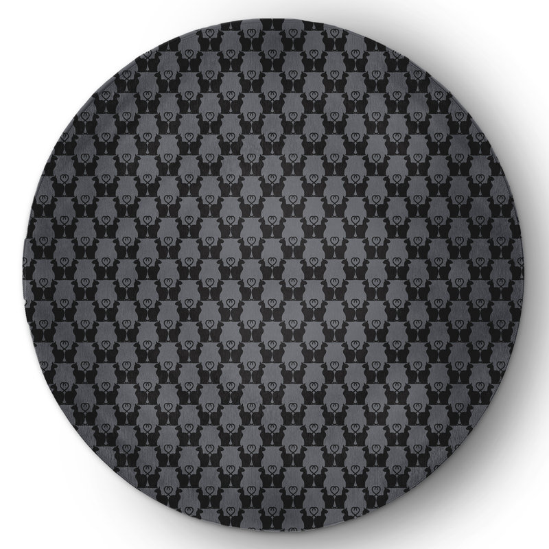 Deangel Chenille Indoor Rug, Round 5'