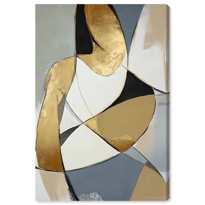 Gold Leaf Contours Canvas by Art Remedy