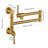 Pot Filler Faucet Wall Mount Pot Filler Faucet, Modern Brass Pot Filler Two-Attachment Wall Mount Folding Kitchen Pot Filler Swing Arm