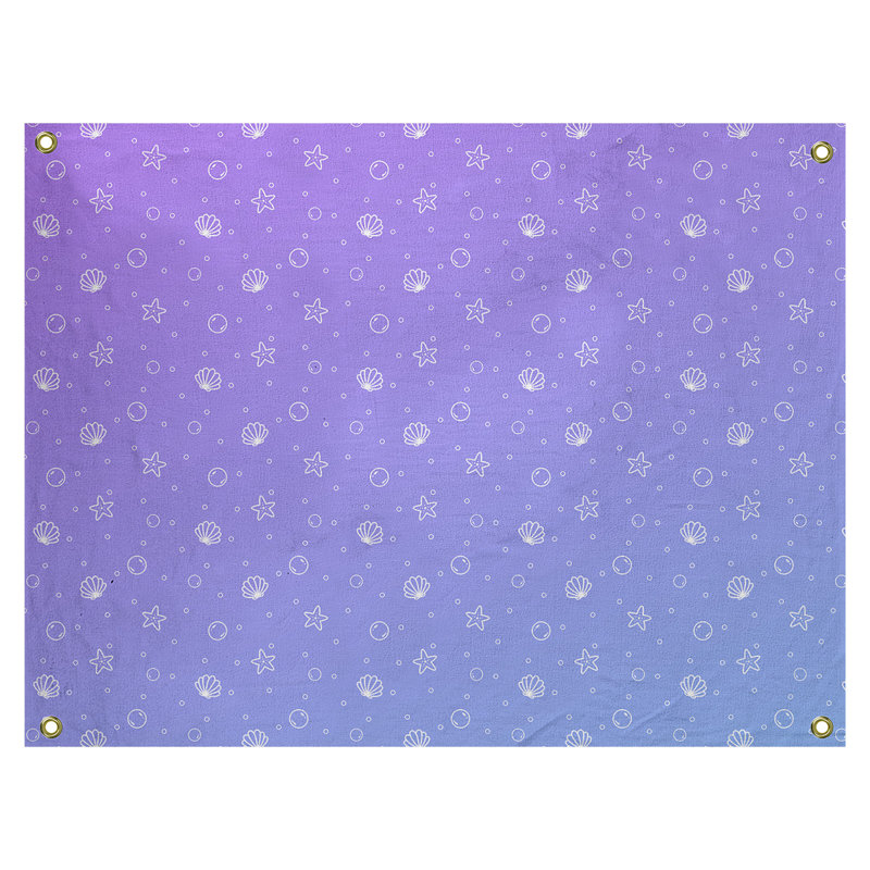 Tapisserie «Avicia Seashell» par Katelyn Elizabeth, Intérieur, H 91 po x l 107,5 po, Violet