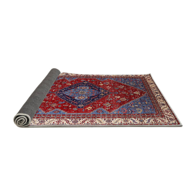 Tapis oriental bleu / rouge, Rond 3 pi