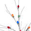 Arbre de Noël brun 4 pi avec lumières DEL multicolores et givrées