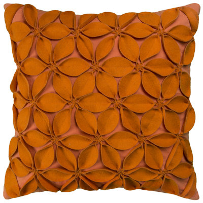 Appliqued Cotton Throw Pillow