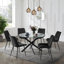 Round Glass Top Metal Base Dining Table-105900685-105900686