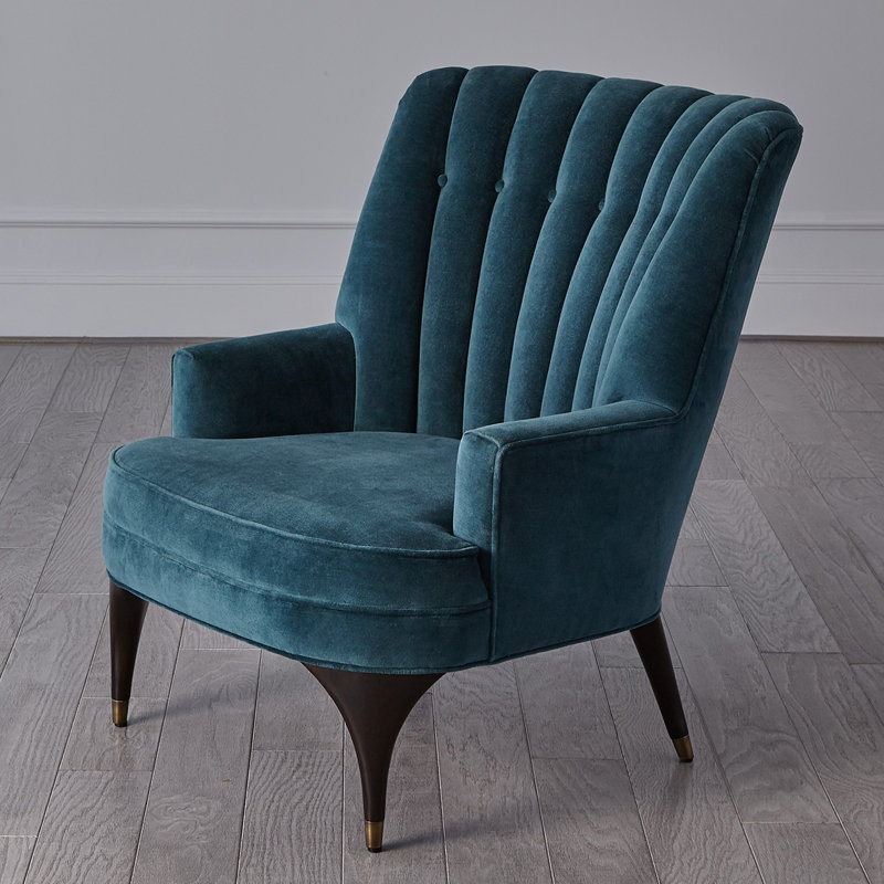 Méridienne en velours 28,5 po Duncan, Velours libellule