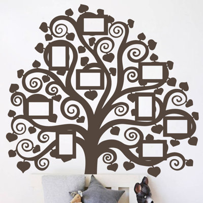 Décalcomanie murale images arbre familial