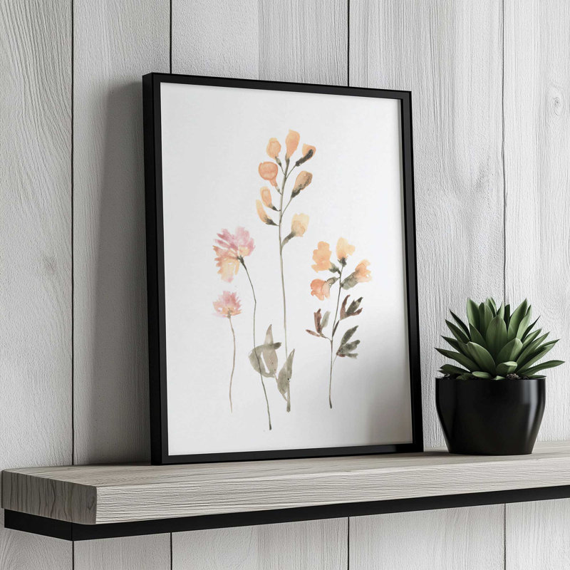 «Sunny Botanical» par Dogwood, L 30 x H 40, Brun, Impression encadrée