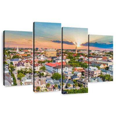 Vue aérienne du centre-ville de Nicci, Charleston