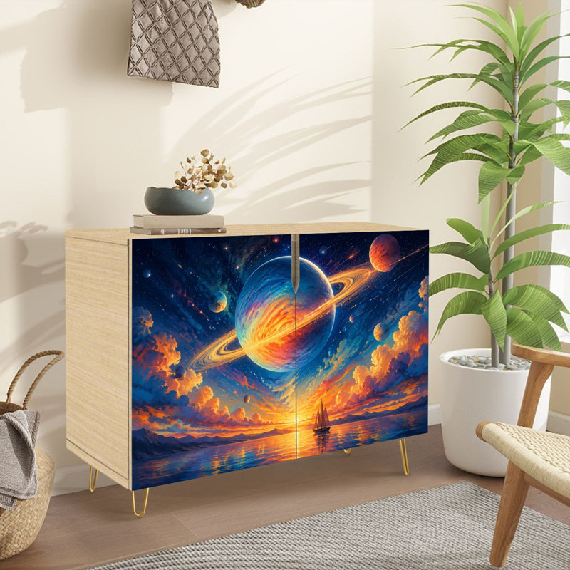 Buffet Buffet avec rangement Vivid Cosmic Landscape