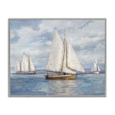 Sailboat Trio Impression Giclee Art by Amber Sterling