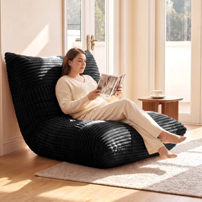 Fauteuil à billes 72 po en mousse à mémoire de forme 3 en 1 Corduroy Compression 72 po