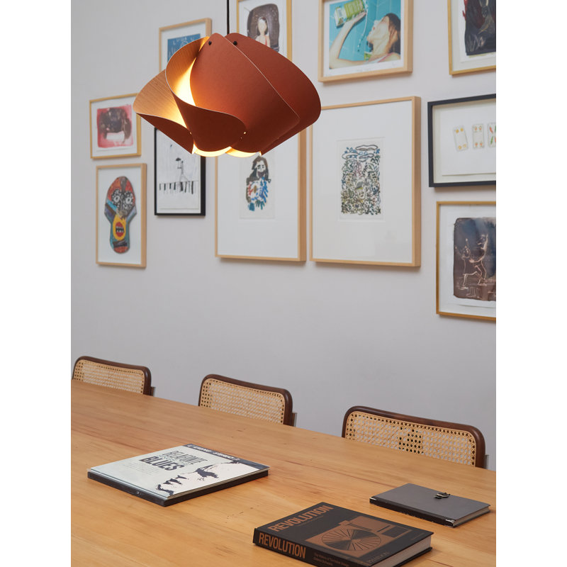 Luminaire suspendu Matilda, H 15,8 po x l 26,8 po x P 26,8 po, Terracotta
