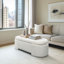 Lily Pond Leslie Fully Upholstered Oval Storage Bench with Soft-Close Lid