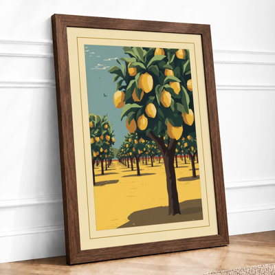 Lemon Grove Harvest Vintage - Framed Print