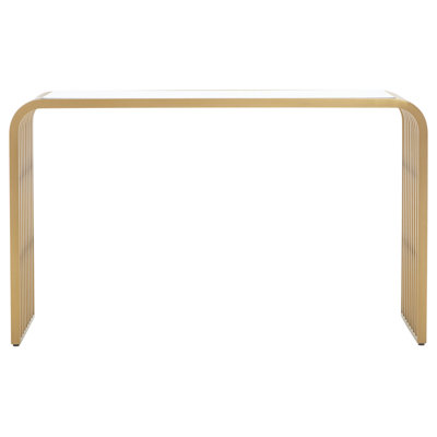 130cm Glass Top Console Table