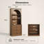 Bibliothèque modulaire moderne Monos avec tiroirs, meuble bas et étagère haute carrée, noyer-532241840
