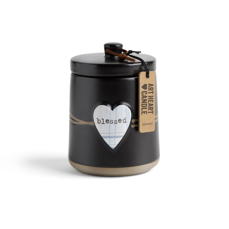 Blessed Art Heart Candle With Lid - 7.5Oz