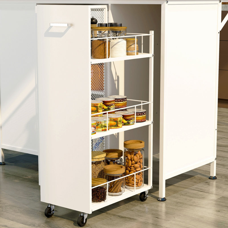 Îlot de cuisine avec espace de rangement, bar pour le petit-déjeuner avec panneau rabattable pliable, grandes armoires et tiroirs de rangement, grande table basse avec crochets