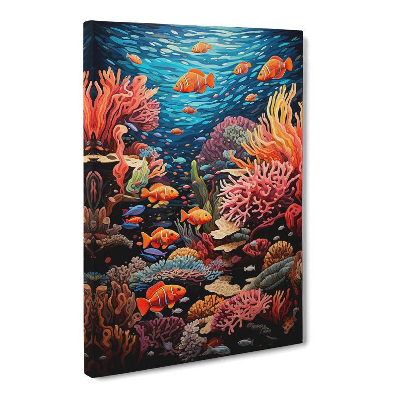 Ocean Orphism Art - Wrapped Canvas