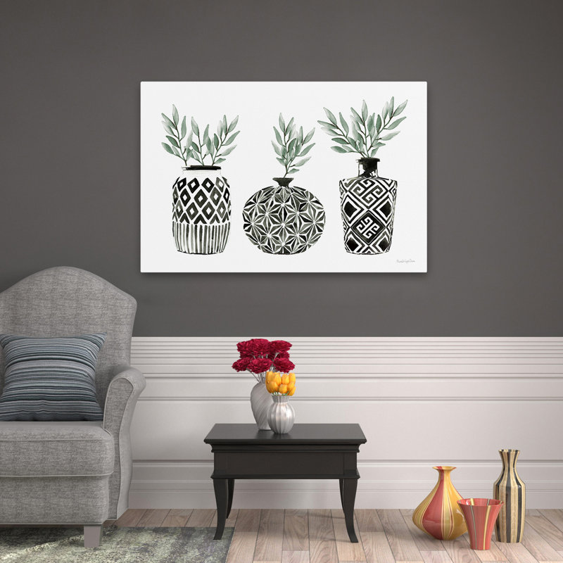 Botanique - Vases géométriques I, H 32 po x l 48 po