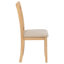 Chaises de salle à manger charmantes en chêne clair avec dossier quadrillé et revêtement en lin doux, parfaites pour une assise décontractée et confortable (Chaise seule)