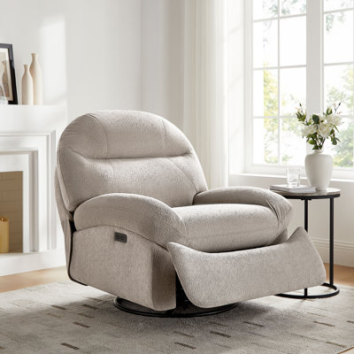 Fauteuil inclinable électrique pivotant 37,40 po avec port USB