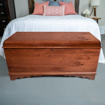 Waterfall Solid Wood Hope Chest, Cherry Wood, Washington Cherry Stain, 36"