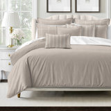 Shay Solid Natural Cotton Comforter Set  8 Piece