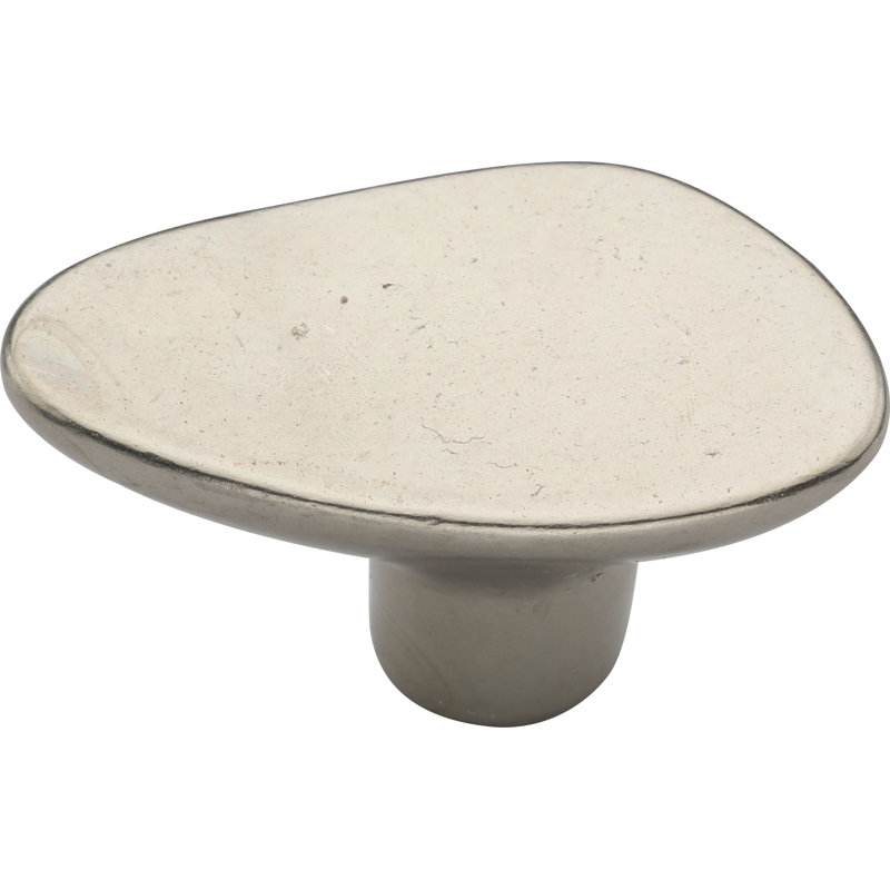 Organic Oblong Cabinet Knob, White Bronze