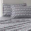 Ensemble de 4 très grand drap-housse en 100% coton gris flanelle, brossé pour une sensation de velours doux, lavable à la machine, facile d'entretien, avec 1 drap-housse, 2 taies d'oreiller plates, - saut élastique en flanelle, élastique-125950408-125950406