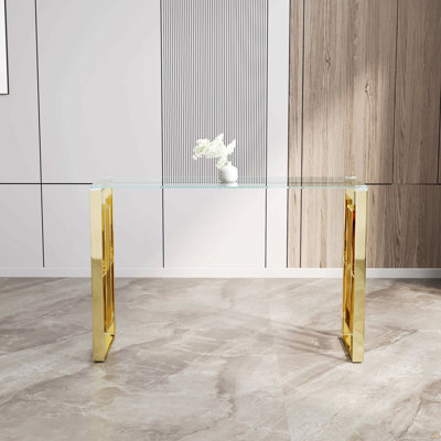 Console Table Stainless Steel Glass,Meal Side Table